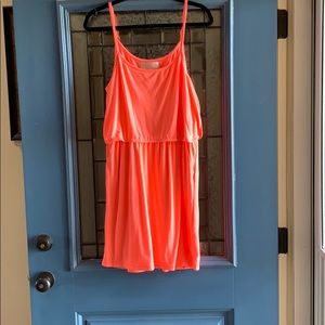 Hot orange/pink  size large women summer dress